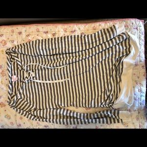 Stripped maternity sweater